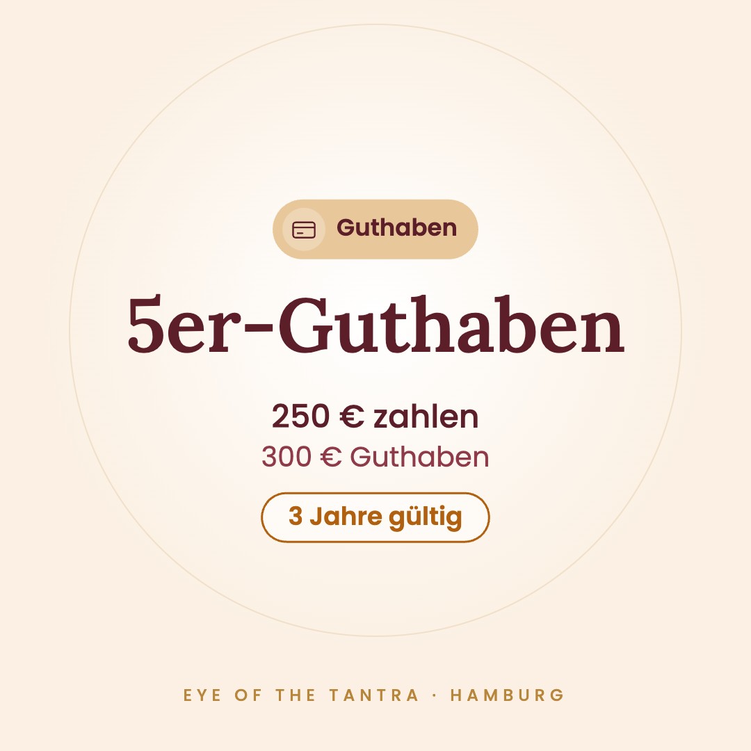 5er-Guthaben – 250 € zahlen, 300 € Guthaben · 3 Jahre gültig
